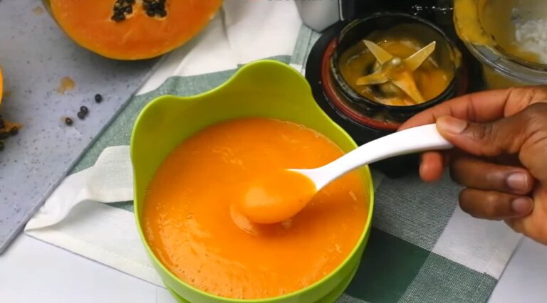 How to Make Papaya Puree for Baby|Easy and Nutritious Recipe