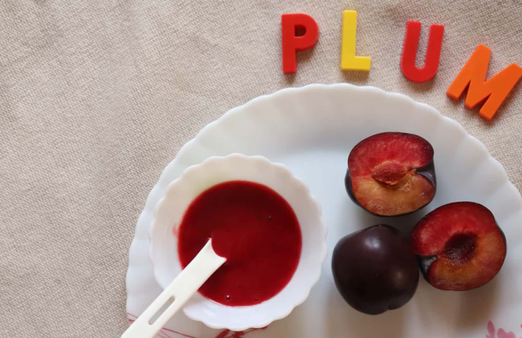 how to make plum puree for babies