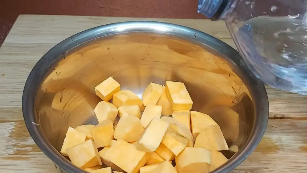 Washing and Preparing Sweet Potatoes